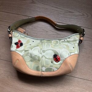 Stylish Green and Tan Women's Bag